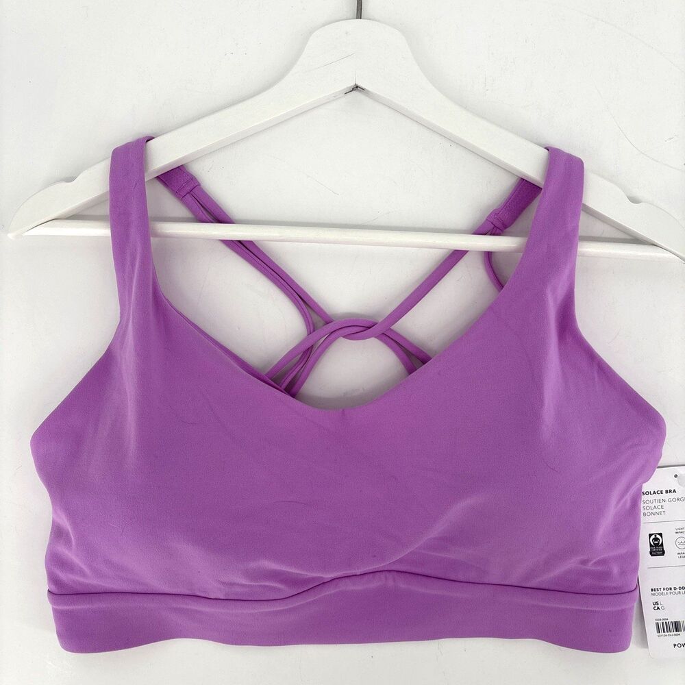 Athleta Solace Sports Bra Size L Best For D-DD Size Large Purple NWT